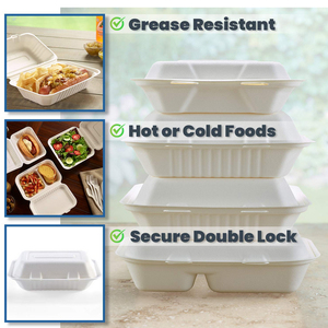 Boîte à Lunch en plastique, 100% hermétiques écologiques à emporter, récipients jetables pour le sucre ou la baguette - Product Image 4