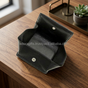 Vente en gros ADORA Porte-monnaie en cuir véritable - Haute qualité, durable, fermeture à bouton-poussoir, design et logo personnalisables, unisexe - Product Image 2