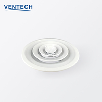 Ventech – système de ventilation en aluminium, diffuseur d'air de climatisation amovible, diffuseur de plafond rond