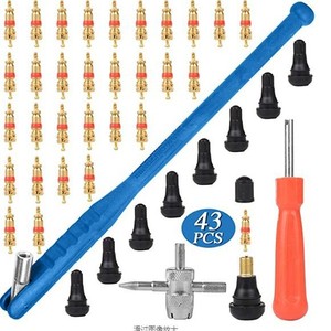 Kit de Reparación de Neumáticos, 43 Piezas, Juego de Válvulas, Tubo de Cobre, Herramienta para Automóviles y Motocicletas - Product Image 1