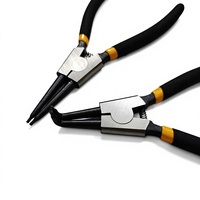 Version améliorée 2PCS 90 °   Pince à circlips à bec courbé, extracteur de circlips intérieur/extérieur, poignée antidérapante pour espaces étroits et trous profonds