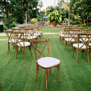 كرسي طعام خشبي طبيعي صلب بتصميم X-Back للاستخدام التجاري، إطار خشبي منحني متين قابل للتكديس للمقاهي والفنادق وغرف المعيشة بالجملة - Product Image 6