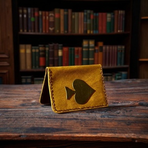 Portefeuille de voyage pour homme en cuir de vachette Boshiho, fin, vintage, fait main, en cuir Crazy Horse, pour cartes de crédit - Product Image 5