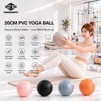 Ballon de yoga en PVC écologique durable avec logo personnalisé, 6''-9'' (15-25 cm), pour massage, exercices, Pilates, gym, fitness et entraînement