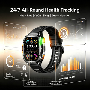 นาฬิกาสมาร์ทวอทช์ฟิตเนสขายส่ง พร้อม GPS สำหรับกีฬากลางแจ้ง หน้าจอ AMOLED รองรับ Android และ iOS วัดอัตราการเต้นของหัวใจ กันน้ำ สำหรับผู้ชาย - Product Image 3