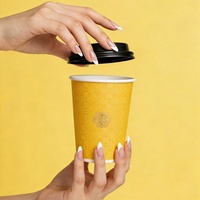 Gobelets en papier jetables à double paroi, étanches, de qualité alimentaire, pour café et vin, 8oz, 12oz, 16oz, 22oz, avec logo personnalisé, couleur personnalisée, vente en gros