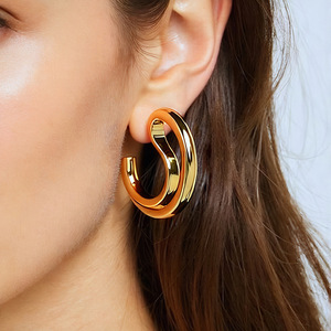 <span class=keywords><strong>Orecchini</strong></span> a Goccia Minimalisti Placcati in Oro 18K, Gioielli in Acciaio Inossidabile per Donne - Product Image 5