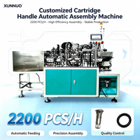 Machine d'assemblage de poignées de cartouche entièrement automatique XUNNUO contrôlée par PLC, 3000 W, avec moteur et garantie d'un an
