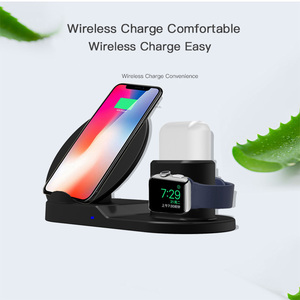Hızlı Şarj Kablosuz iphone şarj cihazı XS XR XS Max 3 In 1 Kablosuz şarj doku Istasyonu Apple Için İzle Serisi 1 2 3 - Product Image 3