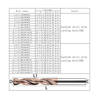 Brocas de Carburo de Tungsteno Sólido con Enfriamiento Interno 3D/5D, Brocas Helicoidales 3D/5D para Mecanizado CNC de Acero Inoxidable