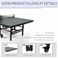 Table de ping-pong pliante professionnelle d'intérieur, portable, en acier, MAIGEDUN LX-26S, Shandong, 18 mm, 92 kg, vente en gros d'usine, pas cher
