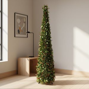 <span class=keywords><strong>Sapin</strong></span> de Noël en PVC pliable de haute qualité avec base télescopique, résistant aux flammes, personnalisé, écologique et durable - Product Image 1