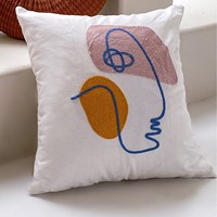 Coussin décoratif géométrique tufté caramel à motif à carreaux nordique pour canapé de salon, coussin noué et coussins décoratifs de designer