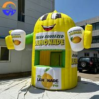 Stand publicitaire géant gonflable en forme de citron pour promotion de jus de citron, kiosque gonflable citron, tente de vente gonflable, décoration publicitaire
