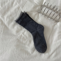 Chaussettes empilables personnalisées en gros pour femmes, style coréen, confortables et douces pour le quotidien, collection printemps-automne