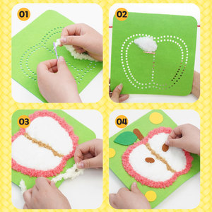 <b>Animal</b> <b>Felt</b> Embroidery Stitching Sewing Craft Kit DIY Cake Set with Sewing Crafts Stickers for Kids Hand Activities & Projects - Product Image 6