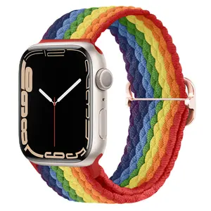 Yeni naylon elastik örgülü Correa kordon akıllı saat sapanlar Apple iwatch Apple Watch