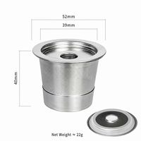 Capsule de café réutilisable et lavable, filtre en silicone à deux pièces, panier à mailles fines, écologique, rechargeable