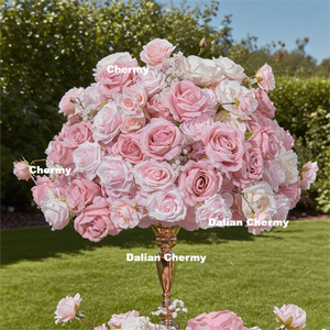 Dalian Chermy fiori <span class=keywords><strong>rosa</strong></span> Runner fiori fiori fiori artificiali Runner <span class=keywords><strong>rosa</strong></span> per la decorazione di nozze - Product Image 3
