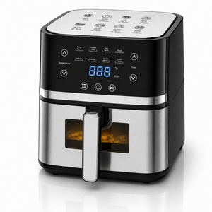Large Capacity Stainless Steel Airfryer with Viewing Window Digital Hot Air Fryer - Product Image 1