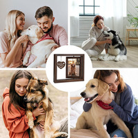 Cadre photo en bois pour amoureux des animaux, cadre photo rotatif pour table avec ornement en forme de cœur, décoration de bureau à domicile