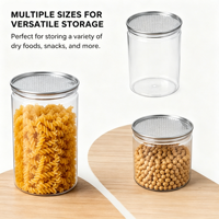 Pot d'emballage transparent en PET avec couvercle facile à décoller, qualité alimentaire, pour aliments secs, bonbons, café