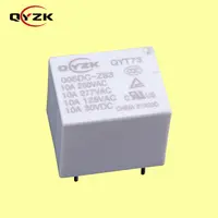 QYZK-relé pequeño de baja potencia para equipos de oficina, T73, carga de 10A, 250VAC, SPDT, PCB, bobina de 0,36 W, conversión de grupo de 5V, 5 pines