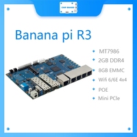 Placa Base GGDX Banana Pi Bpi R3 con Mediatek Mt7986, Compatible con Wi-Fi 6/6e, 2.5Gbe SFP, Router Inteligente de Código Abierto OpenWrt