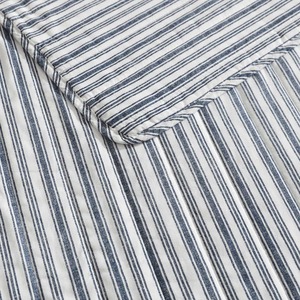 <strong>Blue</strong> <strong>and</strong> <strong>White</strong> <strong>Striped</strong> Printing Wedding Bedspread Dubai Bed Cover 3pcs Set High Quality Light Weight Quilt Bedspreads Queen king - Product Image 4