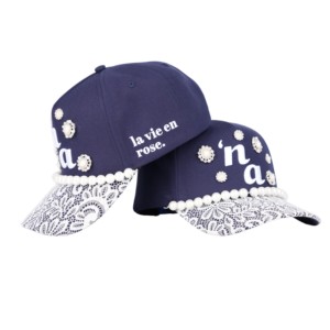 TCAP China 5 Panel Wool Blend Lace <b>Hat</b> Exquisite Pearl Chain Baseball <b>Hat</b> - Product Image 2