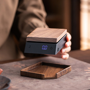 Báscula digital mini de madera maciza de 200g y 0.1g con cuchara para pesar té y granos de café - Product Image 4