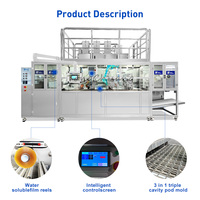 Machine d'emballage entièrement automatique à grande vitesse pour dosettes de lessive en film hydrosoluble, facile à utiliser