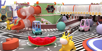 Centre de divertissement familial pour enfants, parc intérieur, espace de jeu intérieur sur le thème de l'espace, design personnalisé pour enfants