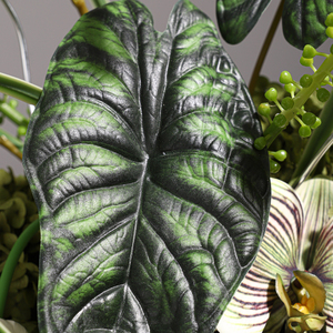 Luce moderna di lusso verde fiori artificiali fatti a mano grande decorazione della tavola di vetro per il soggiorno alberghi ristoranti ville - Product Image 5