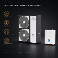 Pompe à chaleur split GTGLOBE PV Direct Drive R32 tout-en-un, écoénergétique, classe A++, chauffage et refroidissement domestique, eau chaude sanitaire