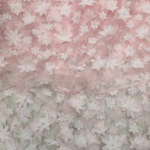 Popular 100% Polyester <strong>Material</strong> 3D Net Floral Fabric <strong>Embroidery</strong> Lace for Dress - Product Image 6