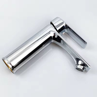 Robinet de lavabo de salle de bain moderne à poignée unique en alliage de zinc chromé brossé, à montage sur comptoir, avec capteur tactile, cartouche céramique, mitigeur chaud/froid