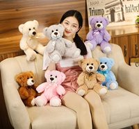 Jouets en peluche ours en peluche super doux unisexe personnalisables ODM, petite taille, animaux en peluche, coton PP, maille, anniversaire, soulagement du stress