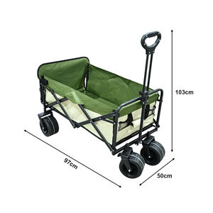 600Dオックスフォード生地製ポータブル多用途折りたたみキャンプワゴン（キャリーバッグとブレーキ付き） - Product Image 6