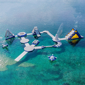 Parque Acuático Inflable Gigante en Oferta, Parque Acuático Flotante Comercial Azul Nuevo en Venta, con Certificación TUV CE - Product Image 4