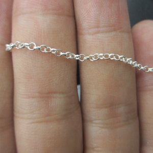 <span class=keywords><strong>Chaîne</strong></span> Rolo en Argent Sterling 925 de 1,5 mm, 2 mm, 3 mm, 4 mm pour la Fabrication de Bijoux et Colliers - Product Image 5