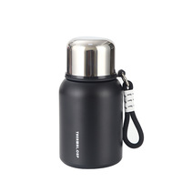 Thermos élégant à haute capacité en acier inoxydable 316 avec infuseur à thé et sangle de transport - Tasse portable pour la voiture et les déplacements