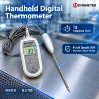 Termometer Digital Genggam Split 0.1 ° Alat Pengukur Suhu Minyak Makanan Laboratorium Industri Presisi Tinggi
