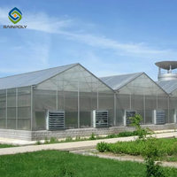 Serre en polycarbonate Venlo, serres hydroponiques pour l'agriculture