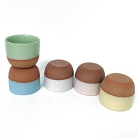 Tasse à café en argile colorée de style moyen-oriental d'Arabie Saoudite, tasse à cappuccino de luxe sans poignée pour la maison, le bureau, le bar, le café, le restaurant