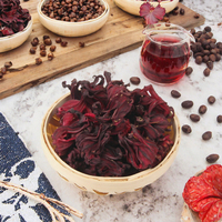 Fleurs d'hibiscus séchées de qualité supérieure, comestibles, pour infusions et préparations de boissons, sachet en vrac
