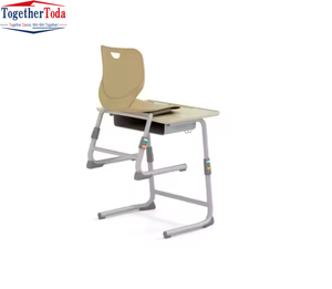 Table d'étude en plastique confortable au design moderne, ergonomique, réglable en hauteur, bureau et chaise individuels pour une utilisation en classe - Product Image 6