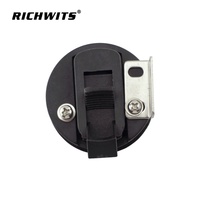 Serrure de trappe ronde en ABS de qualité marine de 2 pouces avec clé, loquet à encastrer pour bateau, yacht, camping-car, quincaillerie d'armoire