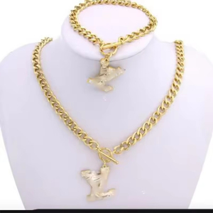 Ensemble de bijoux en acier inoxydable plaqué argent de style punk de luxe, avec cristaux en strass, pour mariage, fête, fiançailles, anniversaire - Excellent - Product Image 1