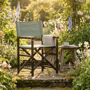 <span class=keywords><strong>Chaise</strong></span> de <span class=keywords><strong>Réalisateur</strong></span> Classique en Bambou Pliante, <span class=keywords><strong>Chaise</strong></span> de Maquillage en Bois pour Jardin, Patio, Intérieur et Extérieur – Modèle Professionnel - Product Image 2